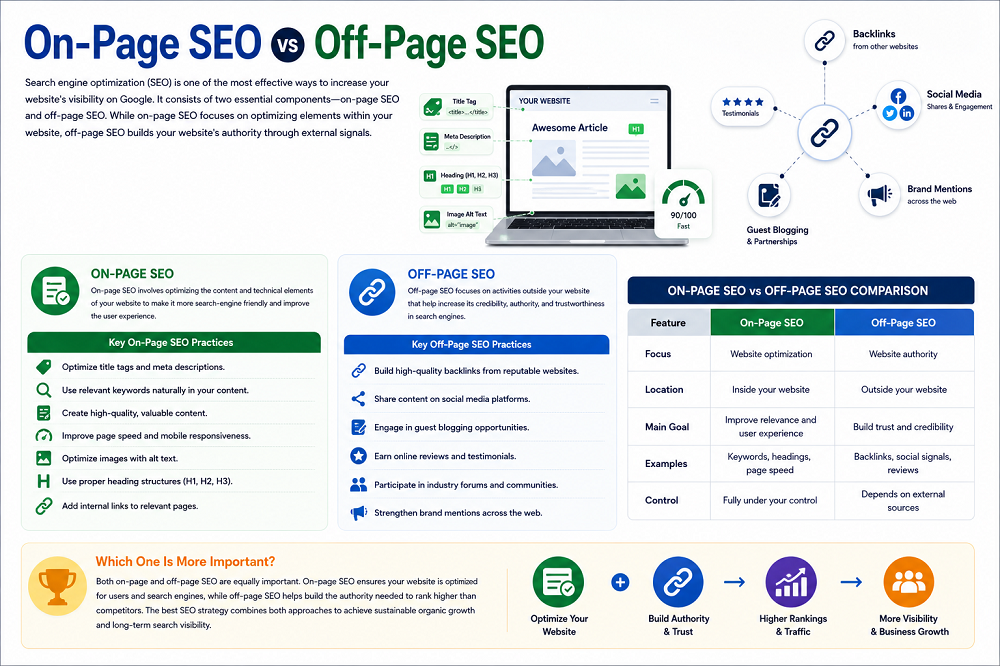 On-Page SEO vs Off-Page SEO: What's the Difference?